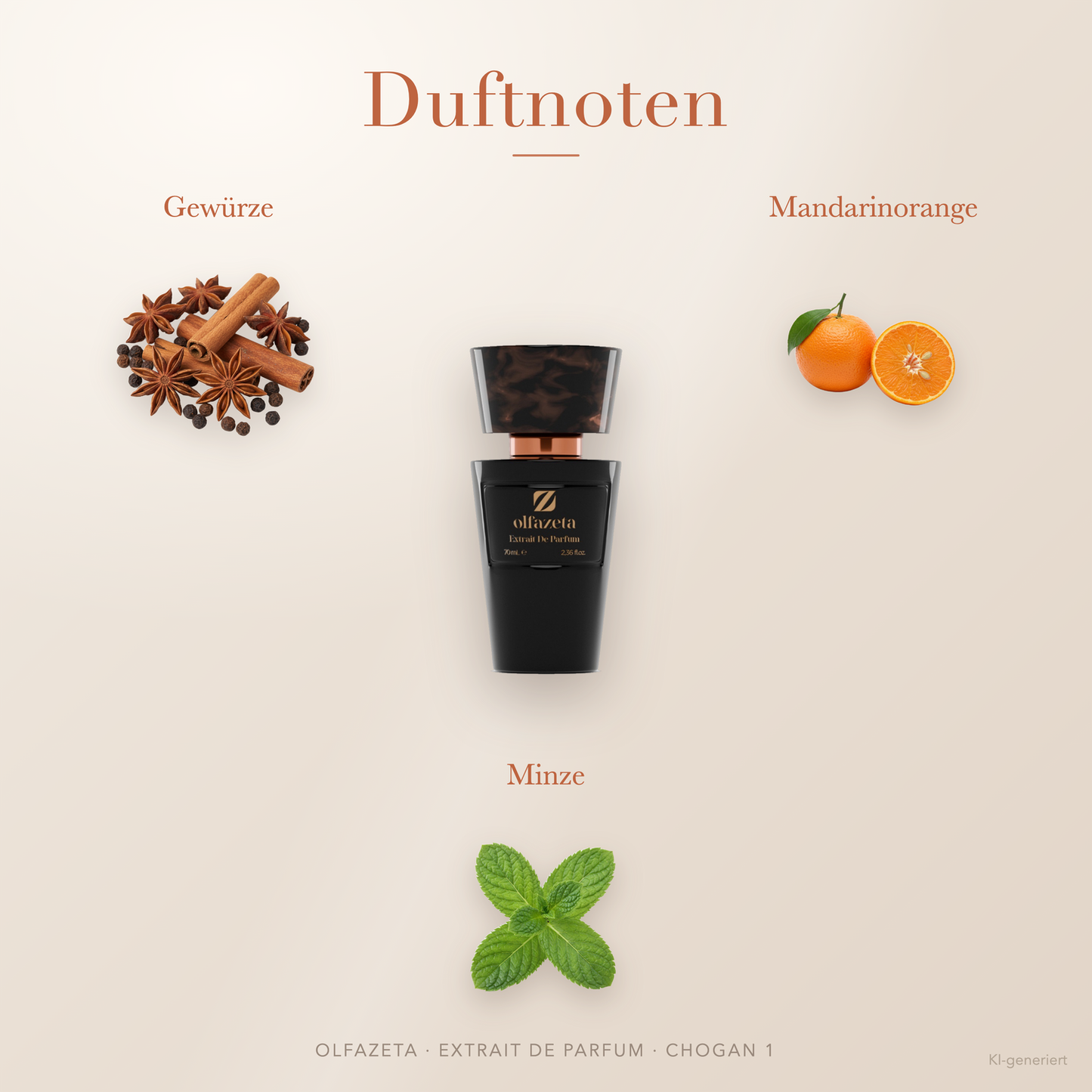 Chogan Parfum 1 Prestige For Him – Extrait de Parfum für Herren mit Mandarinorange und Minze – Produktansicht 2