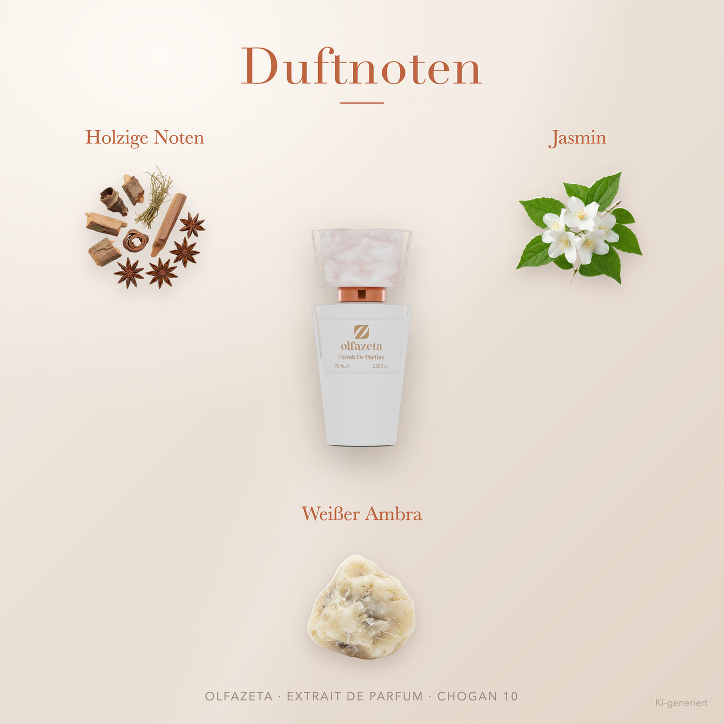 Chogan Parfum 10 Stranger – Extrait de Parfum für Damen mit Jasmin und holzige Noten – Produktansicht 2