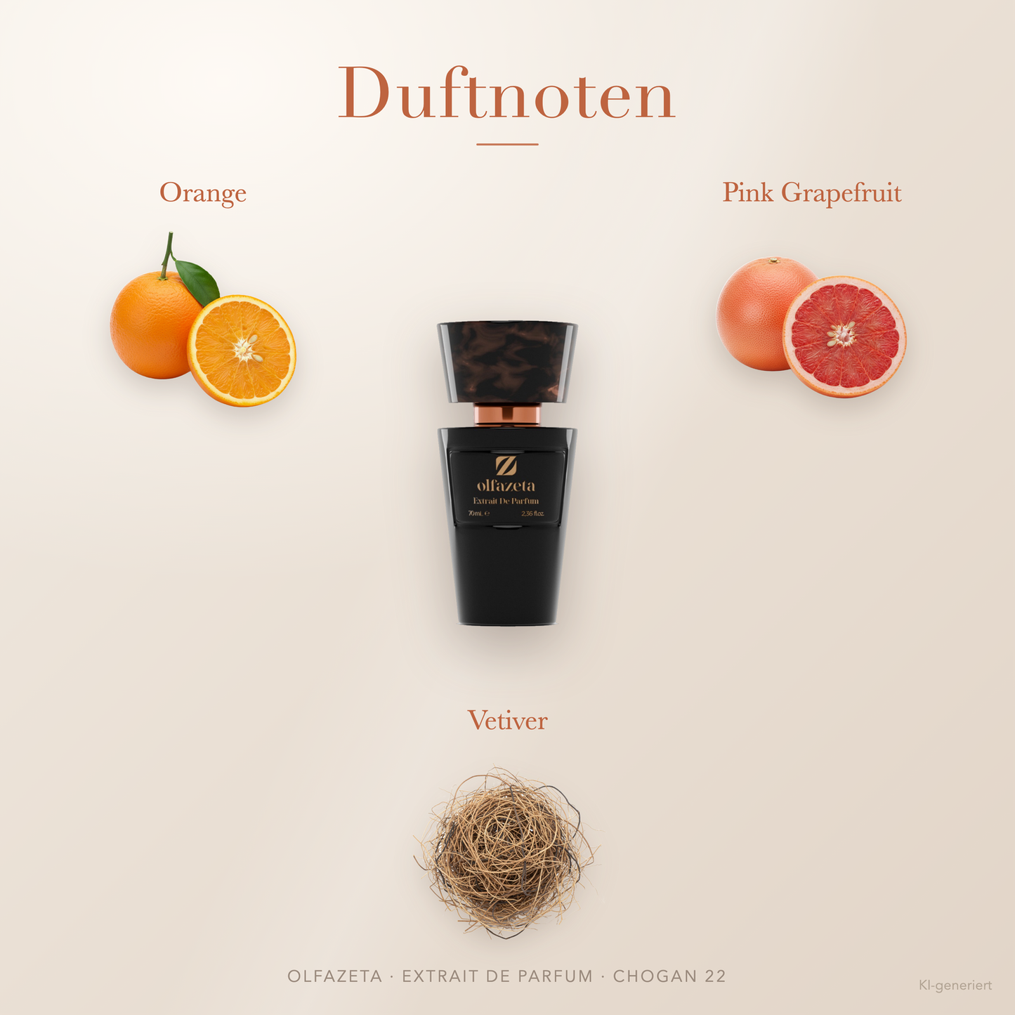 Chogan Parfum 22 Elemental – Extrait de Parfum für Herren mit Orange und Pink Grapefruit – Produktansicht 2