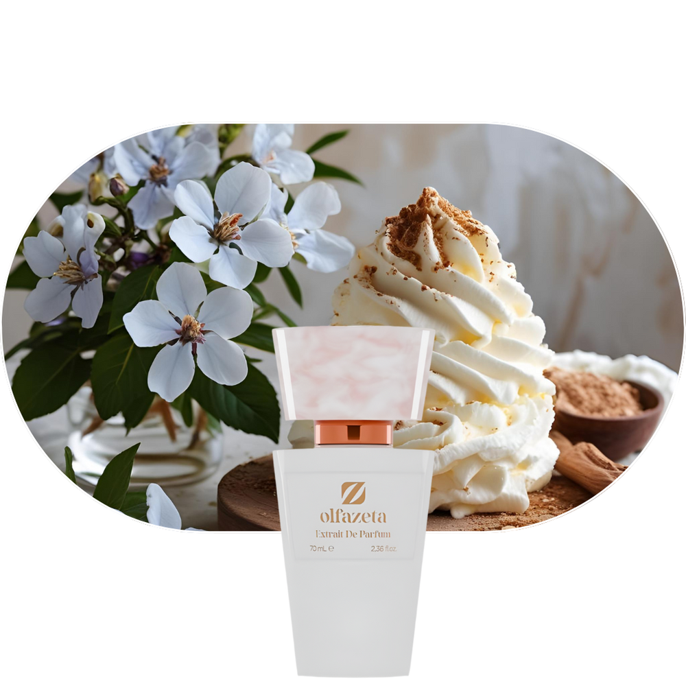 Chogan Parfum 81 mit Noten von Schlagsahne, Jasmin und warmem Holz, elegant und aromatisch präsentiert.