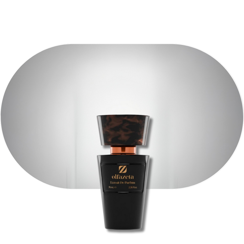 Chogan Parfum 86 Herrenduft in elegantem schwarzem Flakon mit holzfarbigem Verschluss, intensiv und männlich.