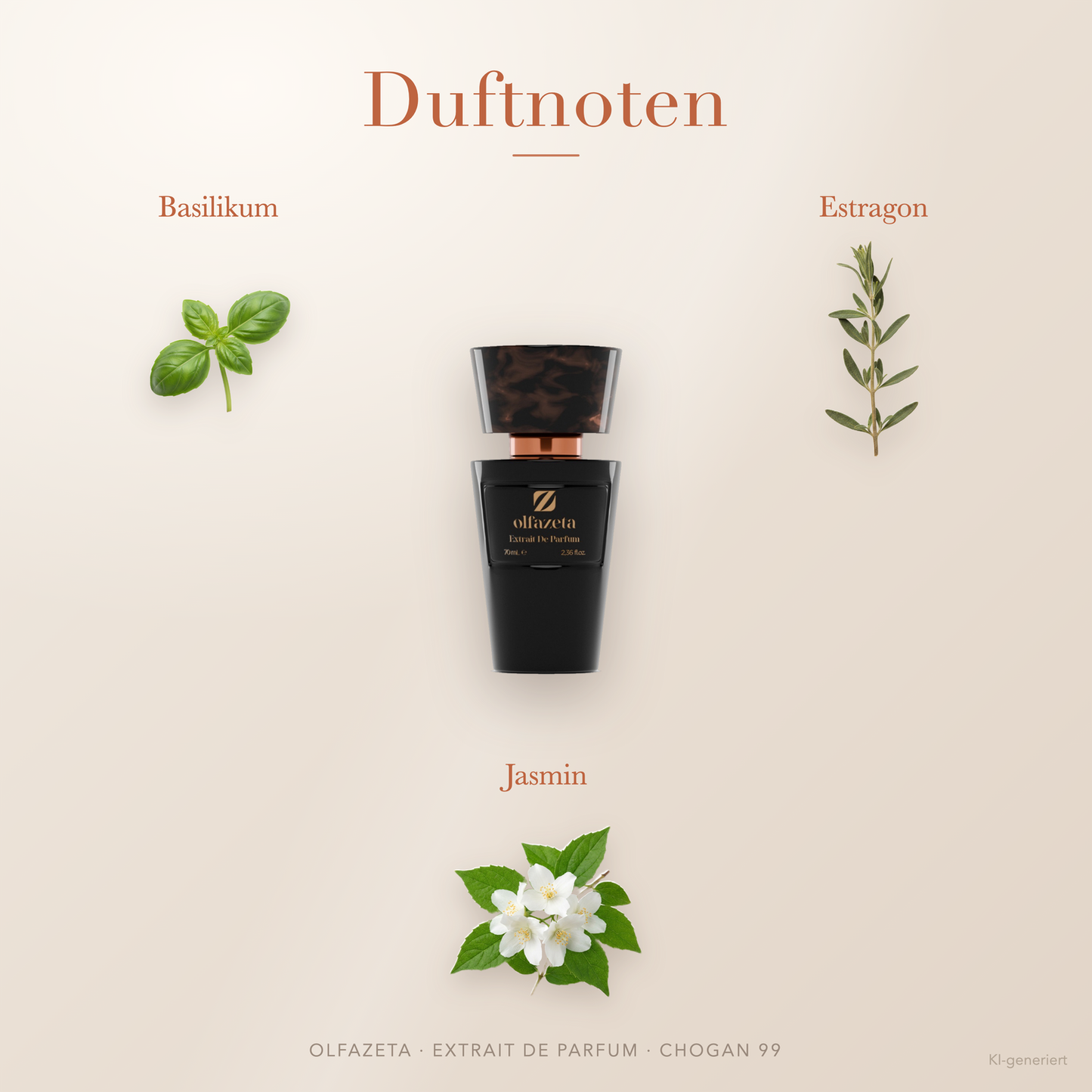 Chogan Parfum 99 – Extrait de Parfum (Unisex) mit Basilikum und Estragon – Produktansicht 2