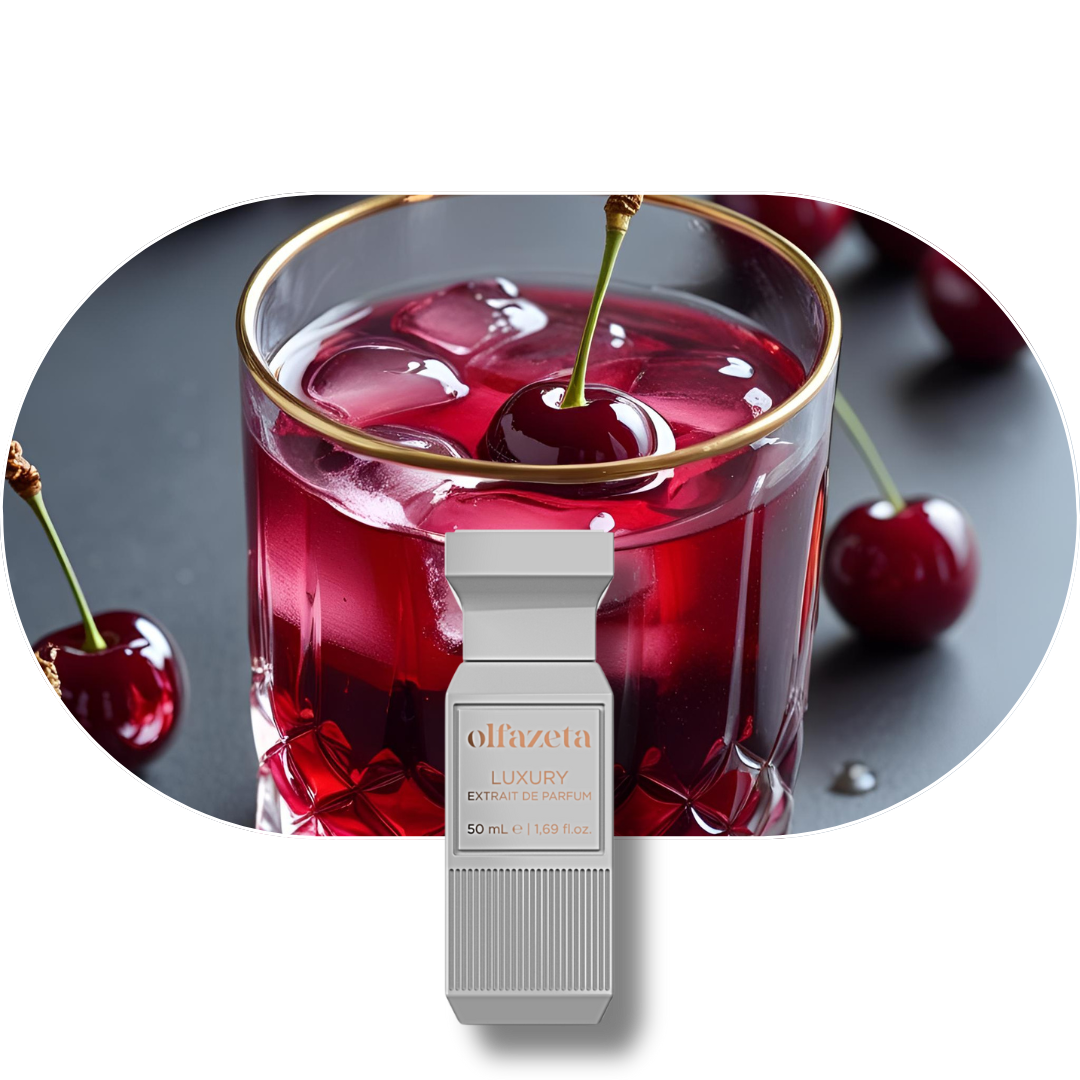 Chogan Parfum 101 mit süßer Kirsche, Bittermandel und blumigen Noten, warm würzige Basisnoten, Luxus Extrait de Parfum.