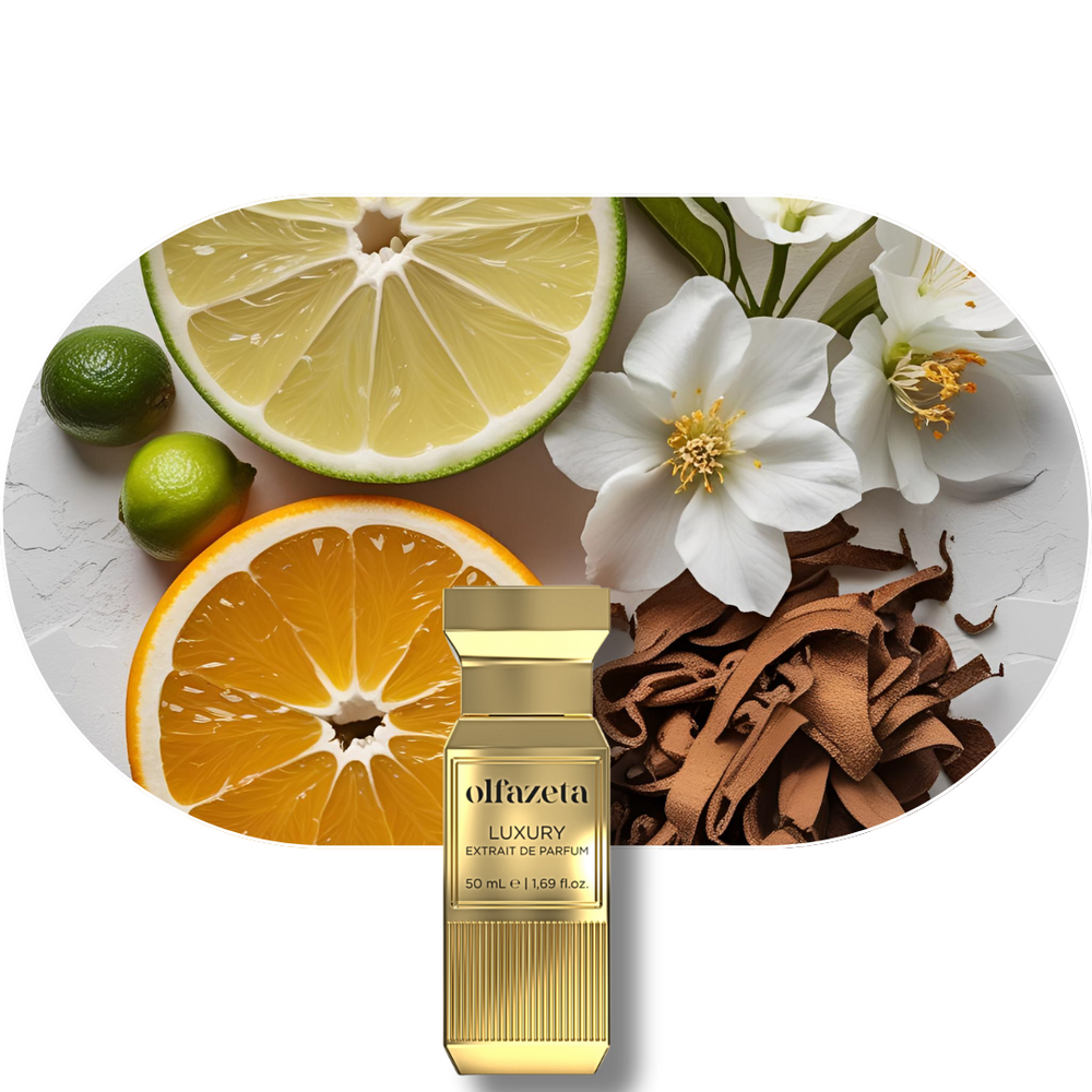 Chogan Parfum mit frischen Zitrusnoten, blumigen Herztönen und warmer Tabak- und Wildlederbasis.