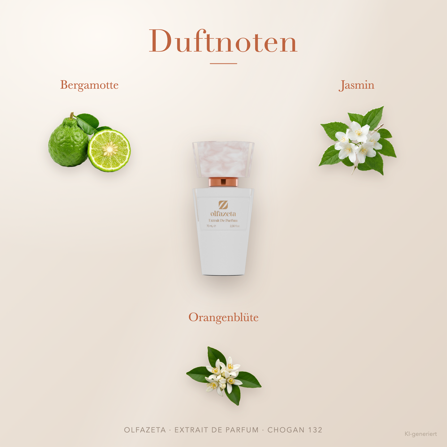 Chogan Parfum 132 My Rules – Extrait de Parfum für Damen mit Bergamotte und Orangenblüte – Produktansicht 2