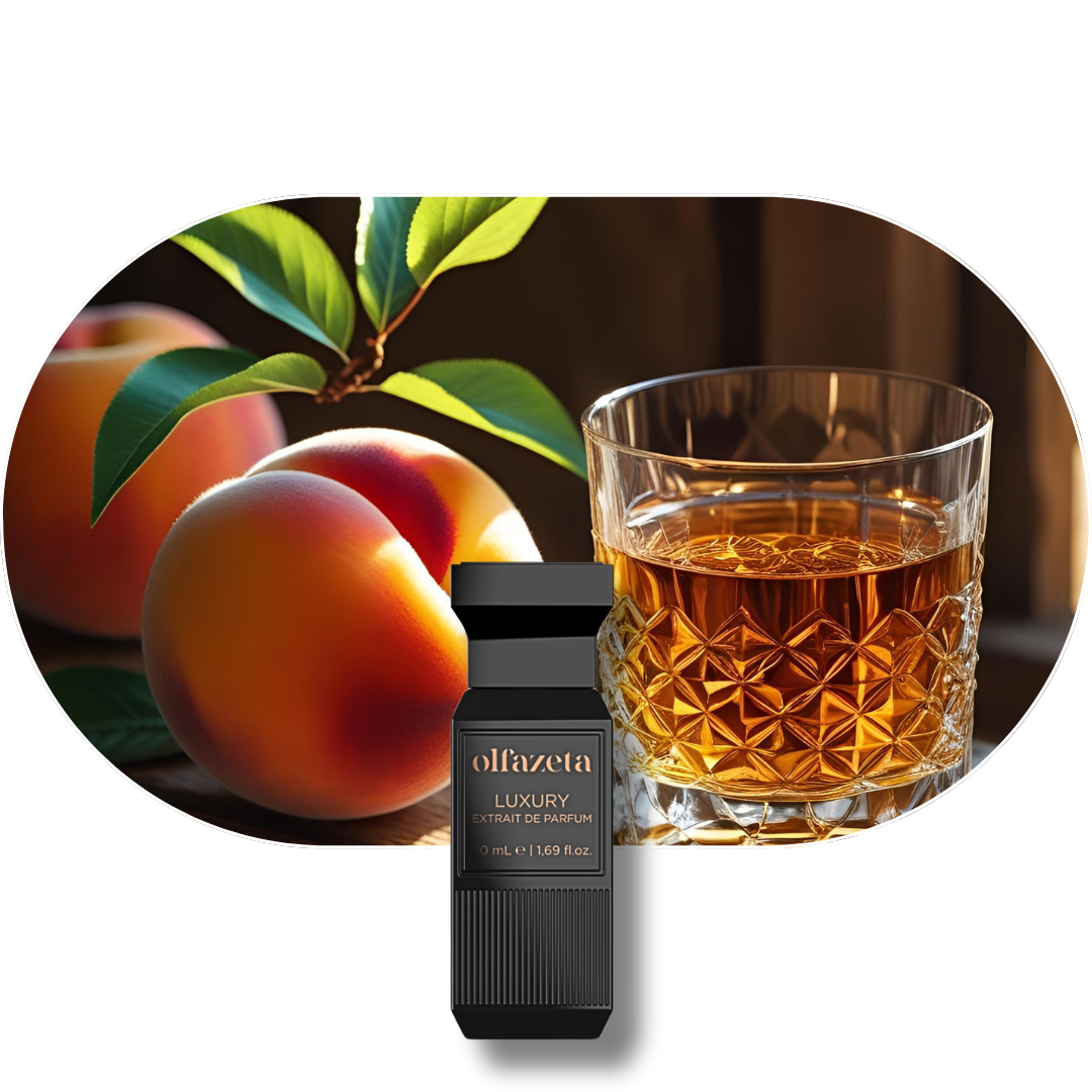 Chogan Parfum 134 mit fruchtigem Pfirsich, Jasmin, Rum und Cognac, Basisnoten aus Vanille, Sandelholz und Vetiver, luxuriöser Duft.