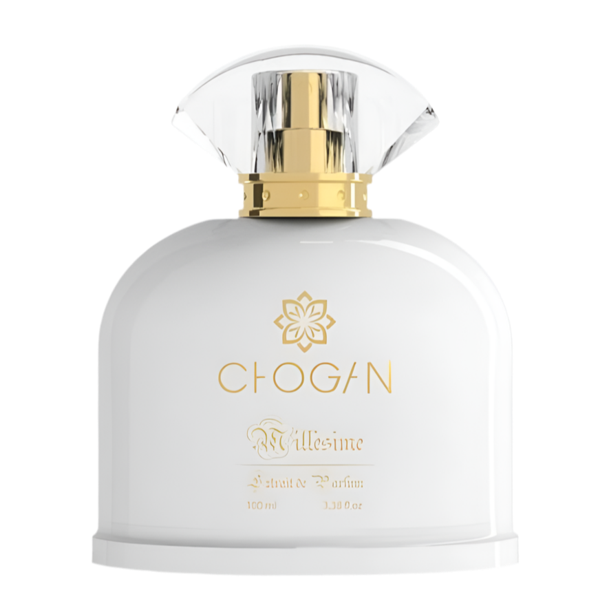 Chogan Parfum weiße Flasche mit goldfarbenem Verschluss für Damen in 100 ml