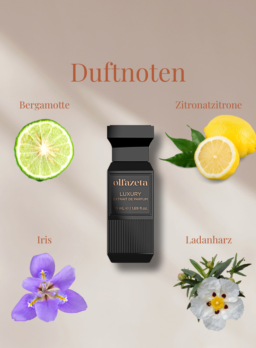 Chogan Parfum 75 Herrenduft mit Bergamotte, Zitronatzitrone, Iris und Ladanharz, modern und exotisch, langanhaltend
