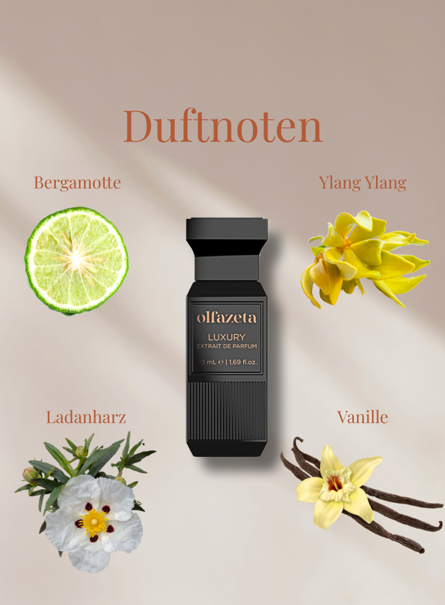 Chogan Parfum 102 mit Duftnoten von Bergamotte, Ylang Ylang, Ladanharz und Vanille in elegantem Flakon