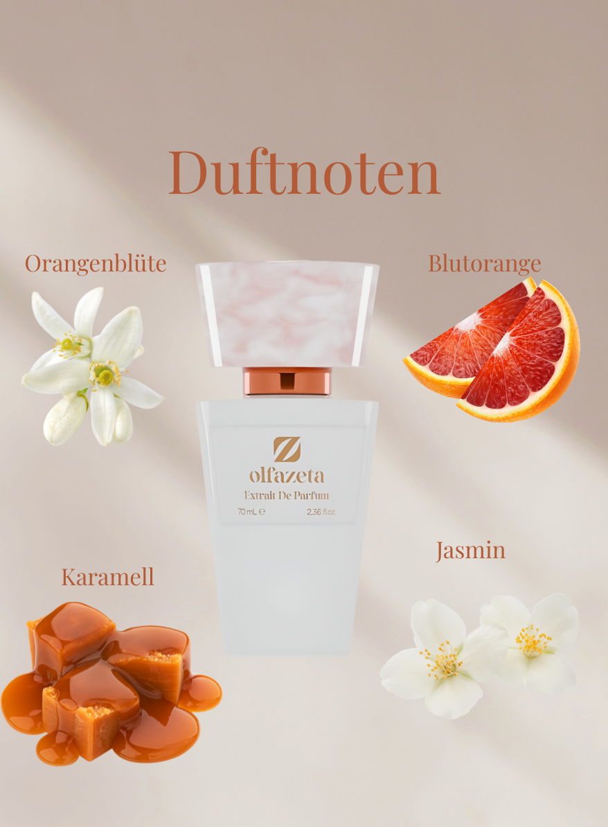 Chogan Parfum 119 mit Duftnoten von Blutorange, Orangenblüte, Jasmin und Karamell in elegantem Flakon