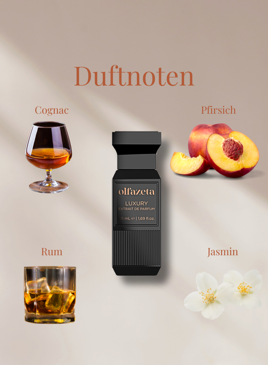 Chogan Parfum 134 Duftnoten mit Cognac, Pfirsich, Rum und Jasmin in elegantem Flakon
