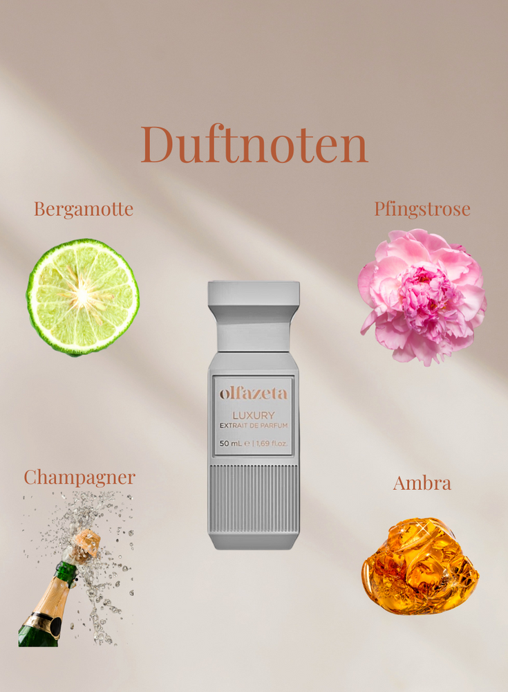 Chogan Parfum Astral mit Bergamotte, Pfingstrose, Champagner und Ambra Duftnoten in eleganter Flasche.
