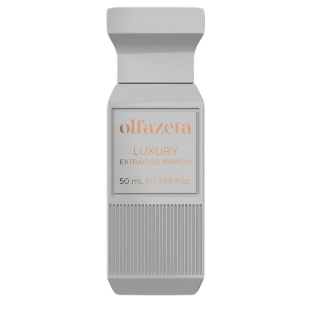 Olfazeta Extrait de Parfum von chogan im eleganten weißen Flakon mit goldener Schrift - ein Unisex Luxusduft, ideal als Männer Parfum und Frauen Parfum.