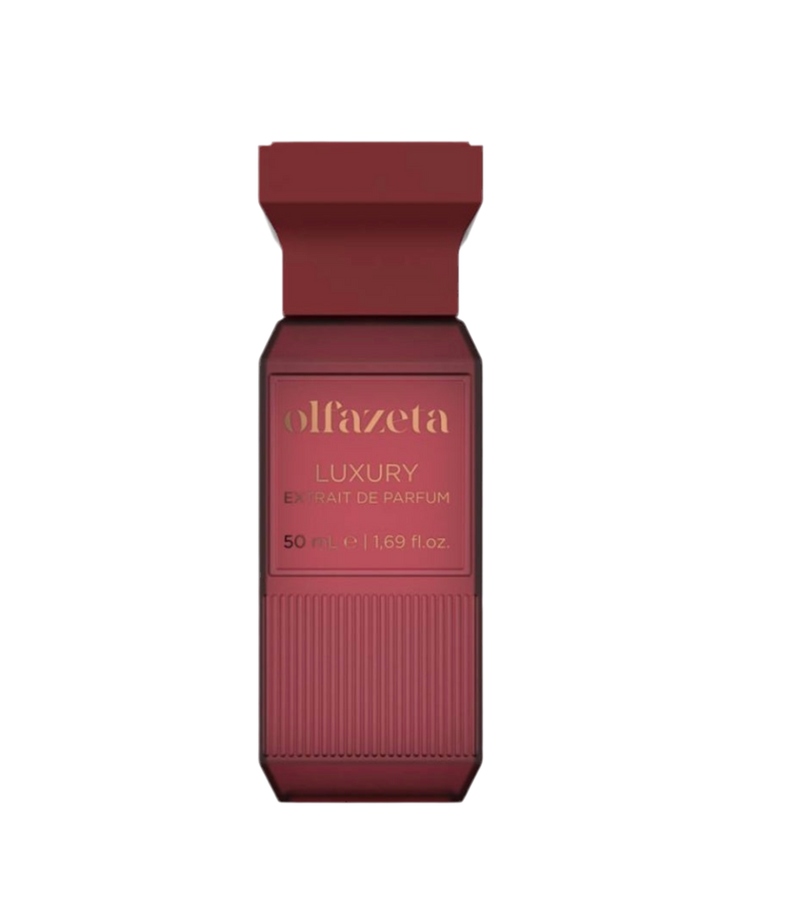
                  
                    Chogan Parfum in einer eleganten, roten Flasche mit goldener Schrift. Das Design strahlt Luxus aus und zeigt die Aufschrift ´Luxury Stent de Parfum´sowie die Größenangabe von 50 ml.
                  
                